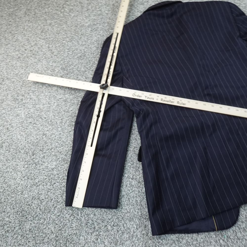 Donald J Trump Blazer Mens 40S Blue Pinstripe Wool Button Sport Coat Suit Jacket - Picture 10 of 14